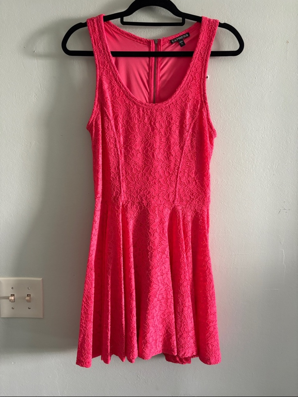 Express Hot Pink Lace Dress M